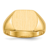 14k 12.0x10.5mm Closed Back Signet Ring
