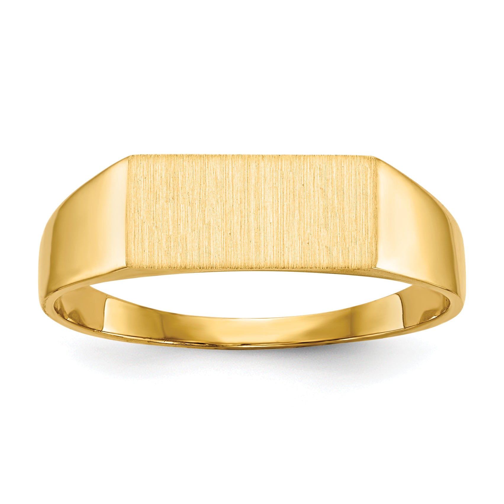 14k 12.0x5.5mm Closed Back Signet Ring