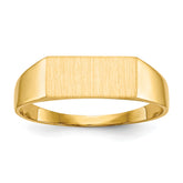 14k 12.0x5.5mm Closed Back Signet Ring