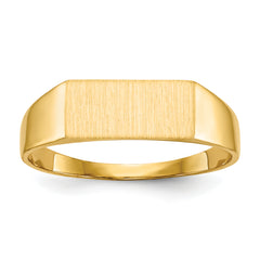 14k 12.0x5.5mm Closed Back Signet Ring