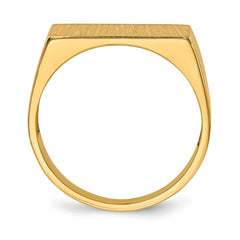 14k 16.5x8.0mm Open Back Mens Signet Ring