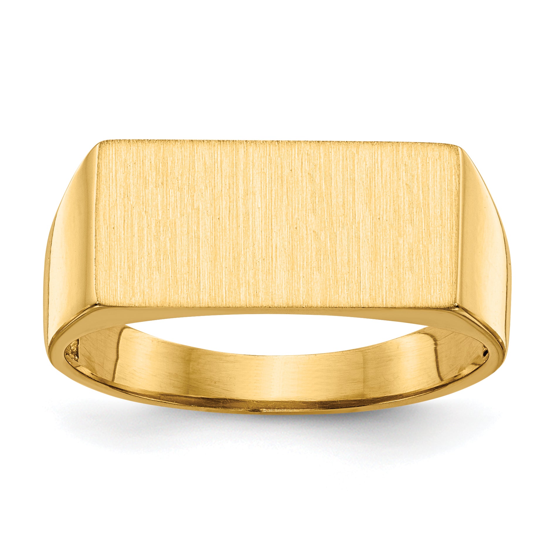14k 16.5x8.0mm Open Back Mens Signet Ring