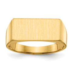 14k 16.5x8.0mm Open Back Mens Signet Ring