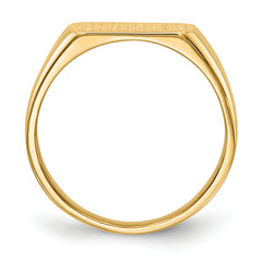 14k 11.5x6.5mm Closed Back Signet Ring