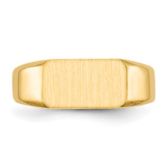 14k 11.5x6.5mm Closed Back Signet Ring