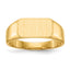 Rectangle Closed Back Signet Ring in 10K Yellow Gold, 2mm, Size 6 - Sophia Jewelers