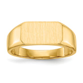 14k 11.5x6.5mm Closed Back Signet Ring