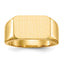 Men's Closed Back Signet Ring in 10K Yellow Gold, 3mm, Size 10 - Sophia Jewelers