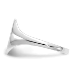 14k White Gold 9.0x10.0mm Closed Back Signet Ring