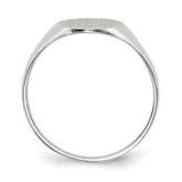 14k White Gold 9.0x10.0mm Open Back Signet Ring