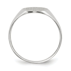14k White Gold 9.0x10.0mm Open Back Signet Ring