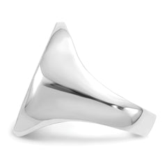 14k White Gold 16.0x20.5mm Open Back Signet Ring
