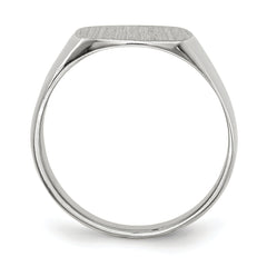 14k White Gold 12.5x12.5mm Closed Back Signet Ring