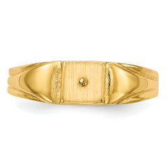 14k Child's Diamond Ring Mounting (No Stone Included) 4.5mmx4.5mm Closed Back