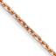 14K Rose Gold Solid Diamond-Cut Cable Chain Necklace 1mm