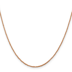 14K Rose Gold 20 inch 1.10mm Ropa with Spring Ring Clasp Chain