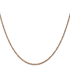 14K Rose Gold 20 inch 1.7mm Ropa with Lobster Clasp Chain