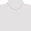 14K Rose Gold 16 inch .8mm Diamond-Cut Cable with Lobster Clasp Chain