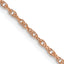 14K Rose Gold Solid Rope Chain Necklace 1.15mm