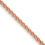 14K Rose Gold Solid Wheat Chain Necklace 1.05mm