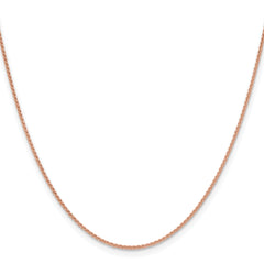 14K Rose Gold 24 inch 1.25mm Solid Polished Spiga with Lobster Clasp Chain