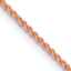 14K Rose Gold Solid Wheat Chain Necklace 1.25mm