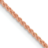 14K Rose Gold 24 inch 1.25mm Solid Polished Spiga with Lobster Clasp Chain