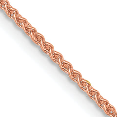 14K Rose Gold 24 inch 1.25mm Solid Polished Spiga with Lobster Clasp Chain