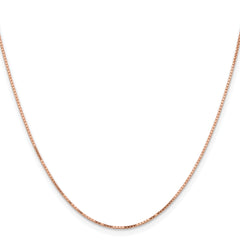 14K Rose Gold 30 inch .95mm Box Link with Lobster Clasp Chain