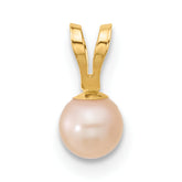 14K Madi K 4-5mm Pink Near Round Freshwater Cultured Pearl Pendant