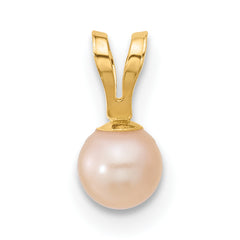 14K Madi K 4-5mm Pink Near Round Freshwater Cultured Pearl Pendant