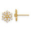 14k Madi K Polished CZ Snowflake Post Earrings