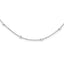 14K White Gold Polished Cube Stations 16 inch Necklace Plus 2 inch Extender