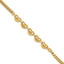 Five-Hearts Curb Link Bracelet in 14K Yellow Gold, 6.7mm, 7.5 Inch - Sophia Jewelers