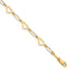 Oval Links and Open Hearts Bracelet in 14K Yellow Gold, 7.5 Inch - Sophia Jewelers