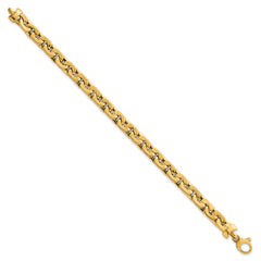 14k Polished Fancy Link 7.5 inch Bracelet