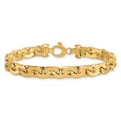 14k Polished Fancy Link 7.5 inch Bracelet