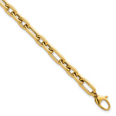 14k Polished 5.8mm Lightweight Fancy Open Link 7.5 inch Bracelet Plus 0.5 inch Extender