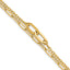14k Polished Paperclip and Oval Cable Link Double Strand 7.5 inch Bracelet