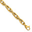 Fancy Chain Bracelet in 14K Yellow Gold, 8.2mm Lightweight, 7.5 Inch - Sophia Jewelers