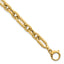 Fancy Figaro Link Bracelet in 14K Yellow Gold, 8.85mm, 7.5 Inch - Sophia Jewelers