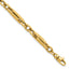 14k Polished and Textured 4.8mm Greek Key Design Links 7.75 inch Bracelet