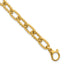 14K Polished 8mm Fancy and Twisted Oval Link 7.5 inch Bracelet