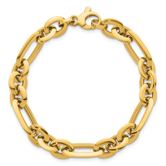 14k Polished 7.75mm Long Knife Edge Link 7.5 inch Bracelet