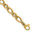 Fancy Twist Link Bracelet in 14K Yellow Gold, 6.8mm, 7.5 Inch - Sophia Jewelers