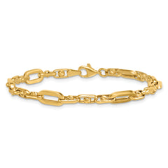 14k Polished 5.75mm Fancy Open Link 7.25 inch Bracelet