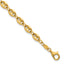 Puffed Anchor/Mariner Link Chain Bracelet in 14K Yellow Gold, 7.5 Inch - Sophia Jewelers