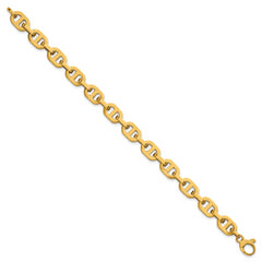 14k Polished 8.5mm Fancy Anchor Link 7.5 inch Bracelet
