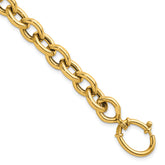 14k Polished 9mm Fancy Cable Link 7.25 inch Bracelet