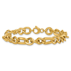 14k Polished 8.3mm Fancy Figaro Link 7.5 inch Bracelet